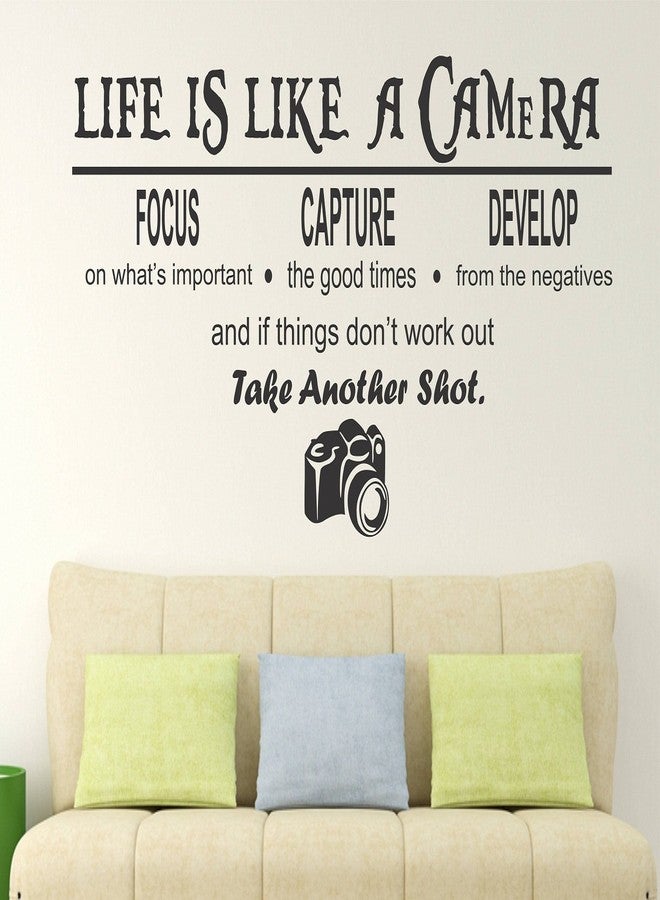 LANS WALLSTICKY Life is Like A Camera Wall Sticker for Wall Decoration - Image 3